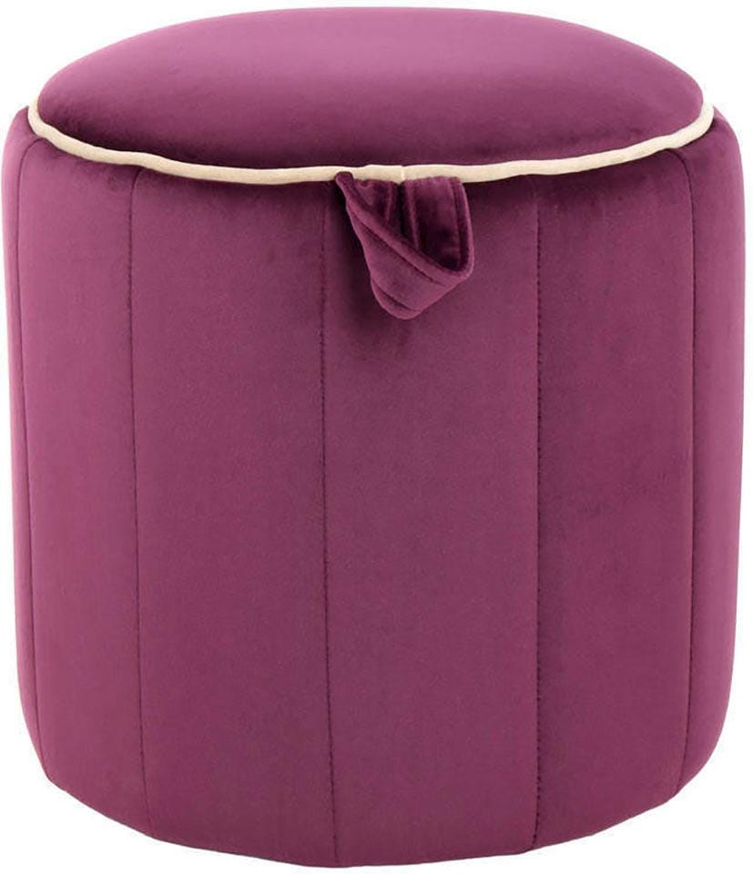 Kayoom Sitzhocker »Hocker Reese, Sitzhocker mit Komfort, samtweiche Oberfläche« 1 Stk. tlg. samtweich, dekorativ, detailreich, attraktive Farbgebung