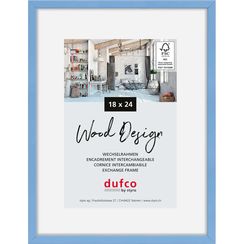 Dufco Bilderrahmen Hay, 18 x 24 cm, hellblau