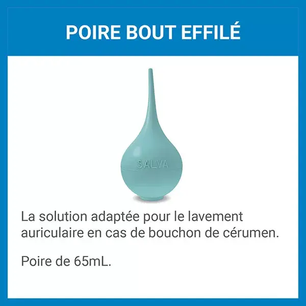Bulbo para Enema Auricular Salva com Ponta Cônica, 65ml