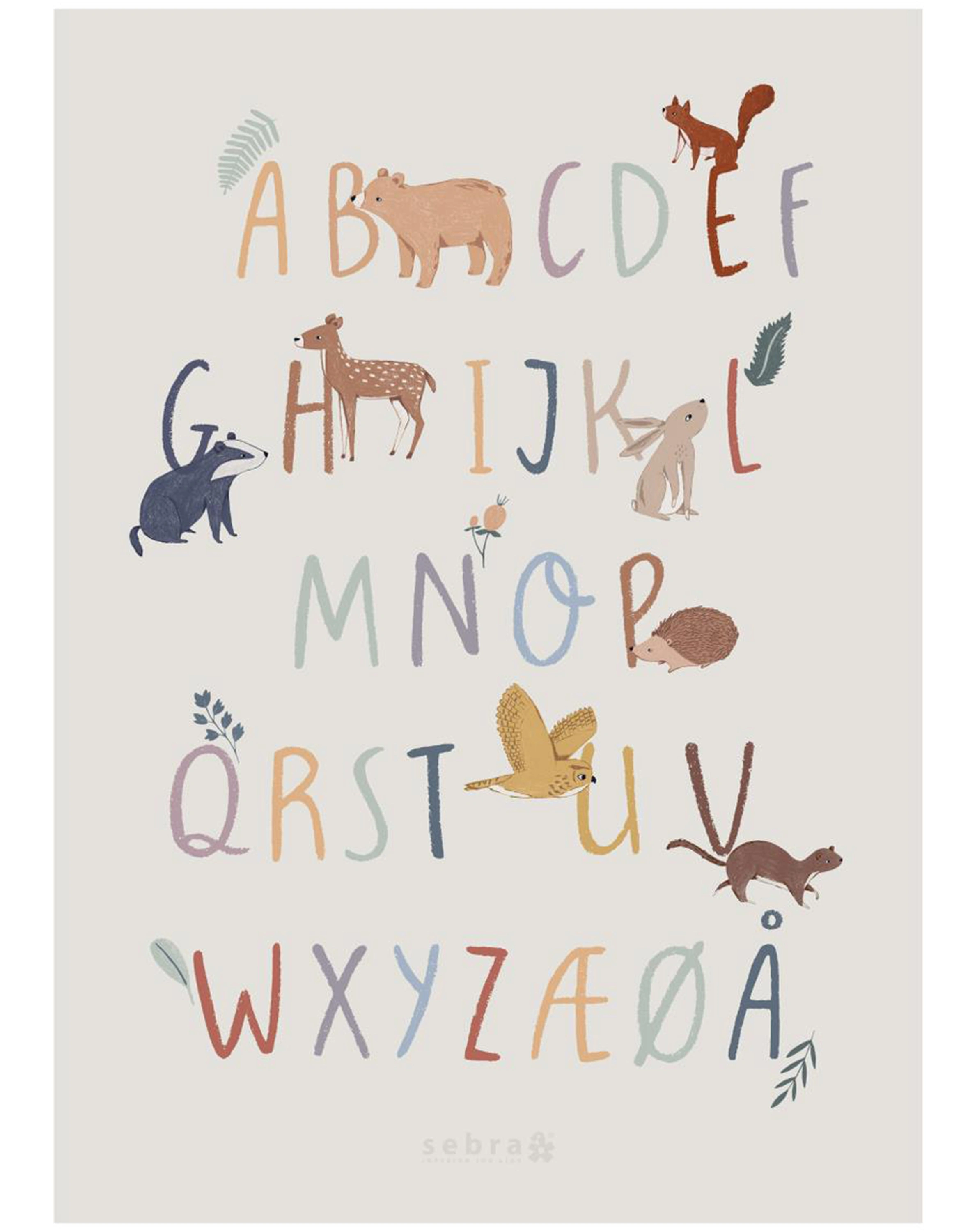 Poster NIGHTFALL - DÄNEMARK ALPHABET (50x70)