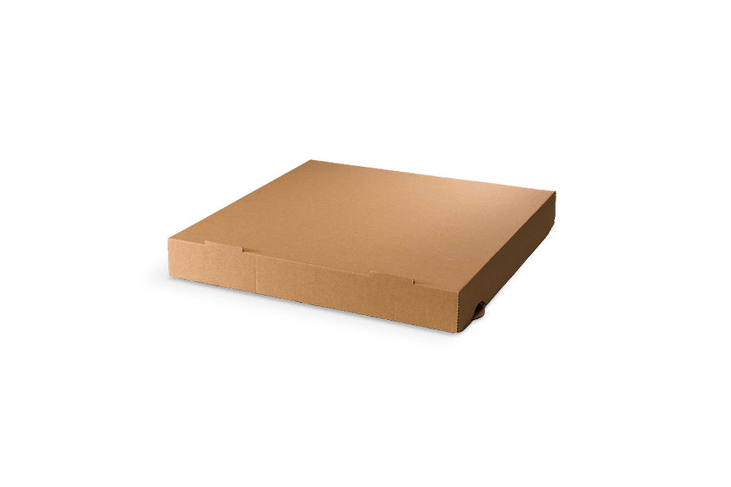 Pizzadozen 24x24x4cm kraft bruin BIO