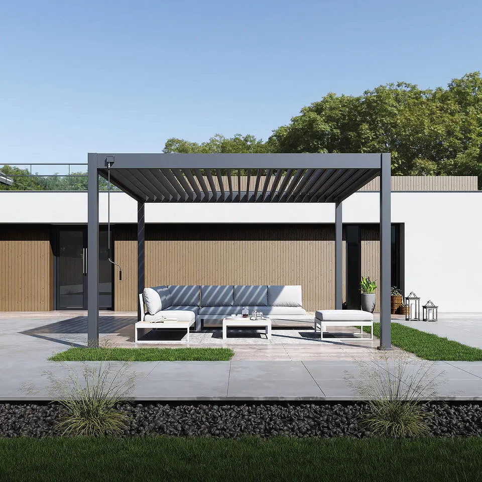 Orion Deluxe terrasoverkapping 360 x 400 cm antraciet