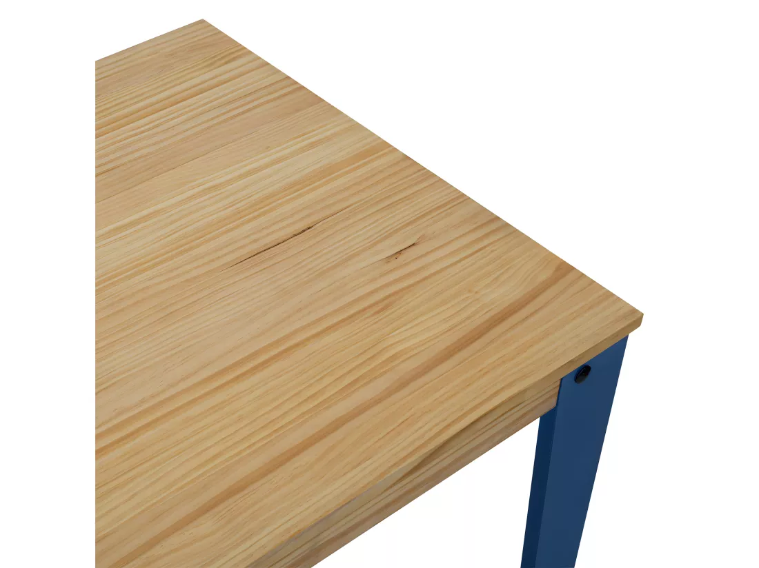 Table Mange debout Lunds 80X140x110cm Bleu-Naturel. Box Furniture