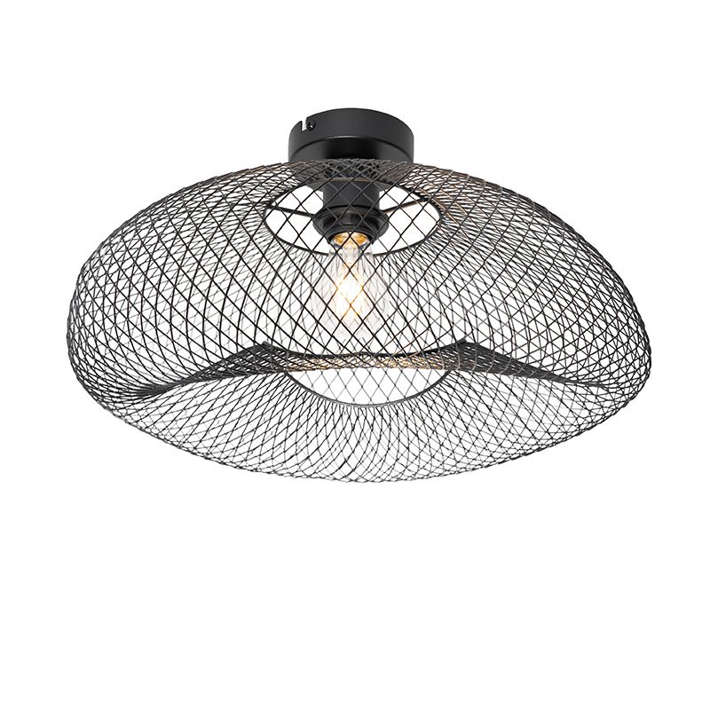 Moderne plafondlamp zwart - Zora