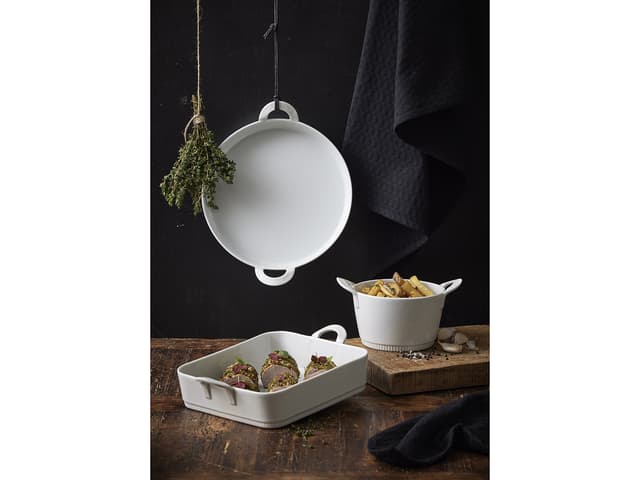 Pillivuyt Toulouse Fad 25 x 23 x 6 cm 2,4 liter Hvid