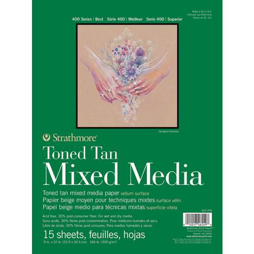 Strathmore® 400 Recycled Toned Mixed Media Block, Hellbraun