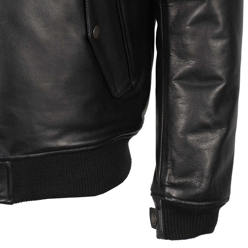 Helstons - Blouson Helico Cuir Rag Noir