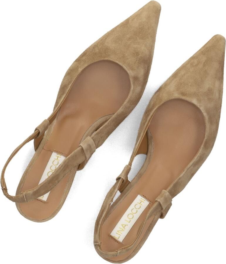 LINA LOCCHI Slingbacks Dames Az131 Maat: 38 Materiaal: Suède Kleur: Beige