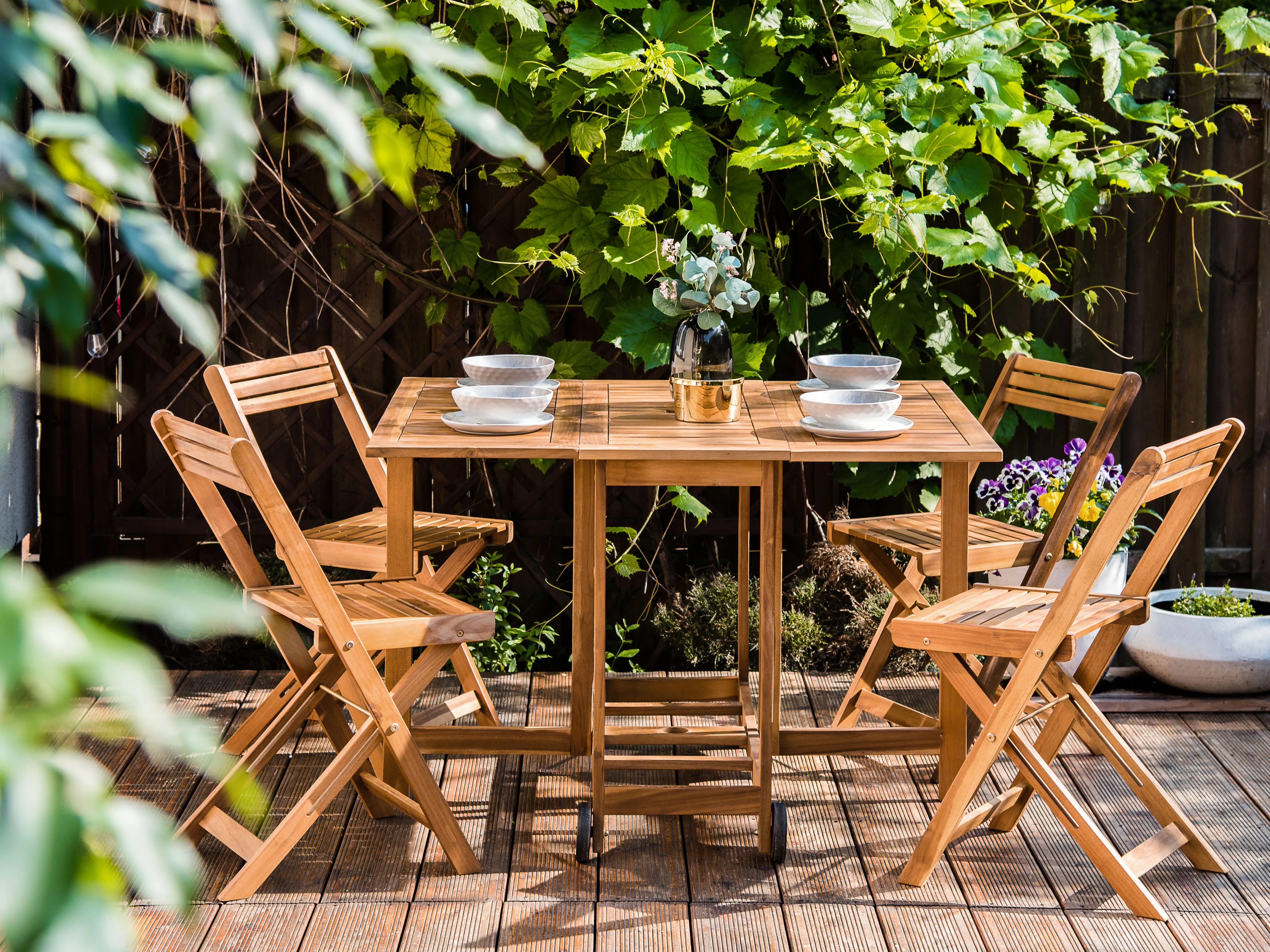 Tuinset 4-zits FRASSINE Acaciahout Bruin