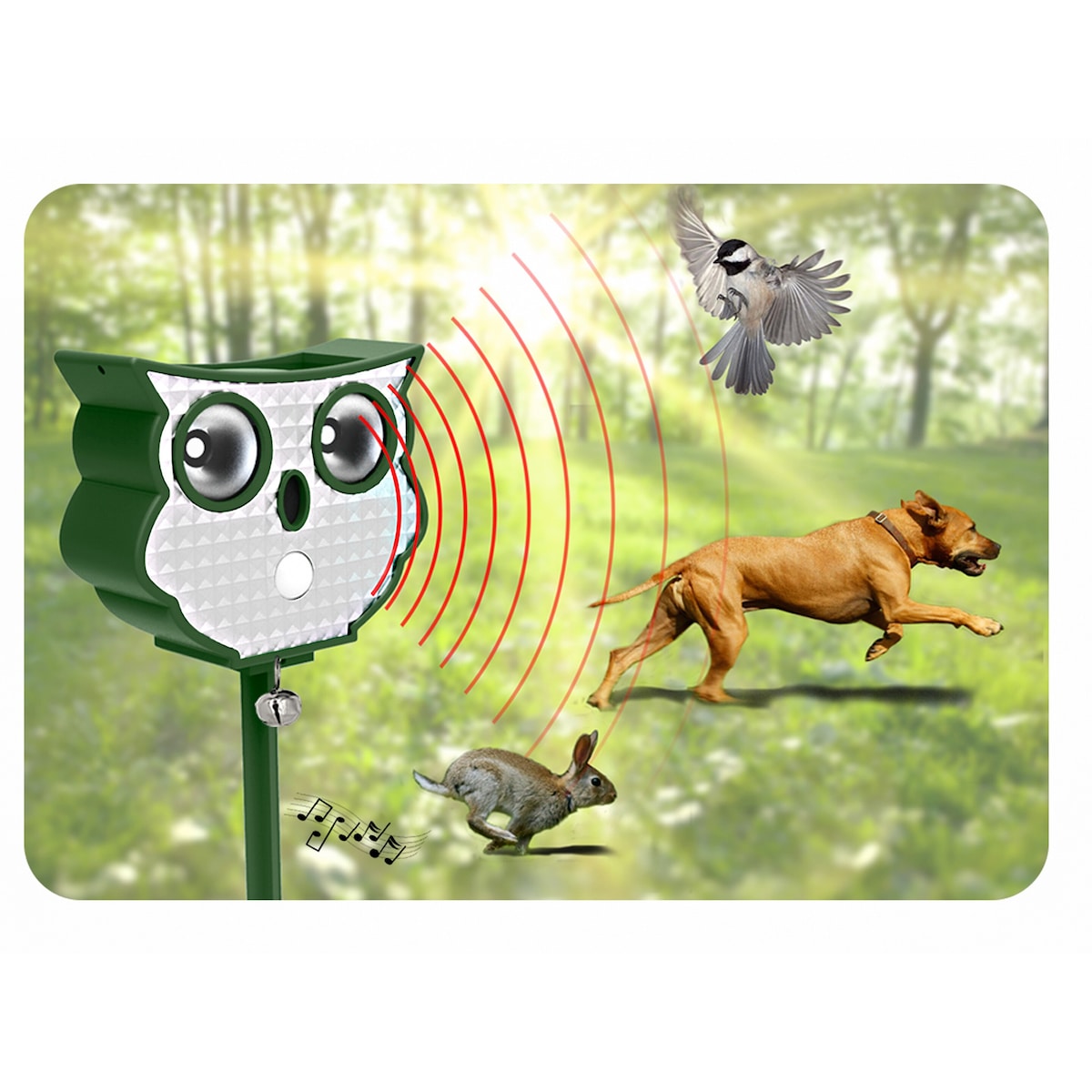 Genius Ideas - Solar-Ultraschall-Tierschreck 