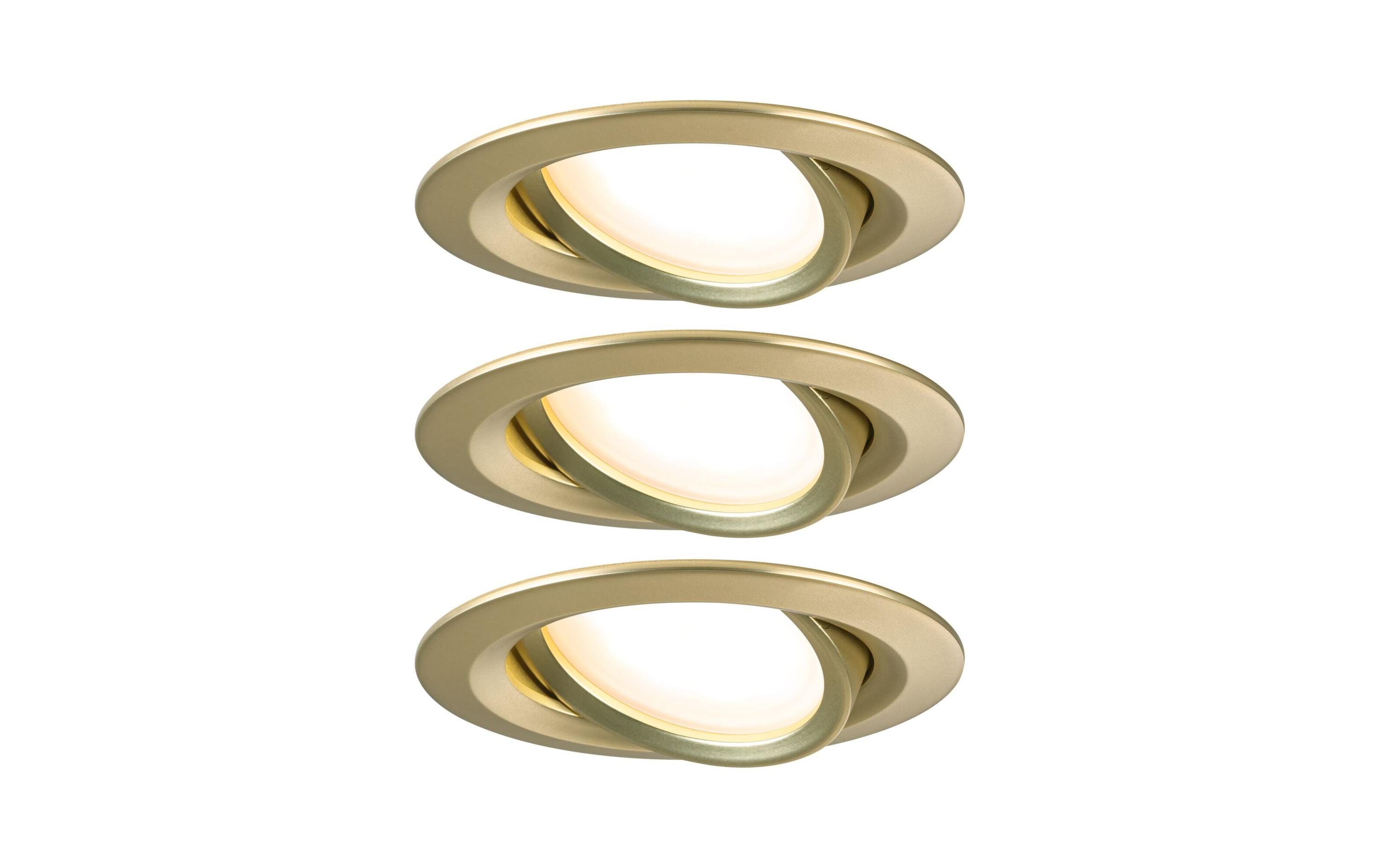 Einbauleuchte LED Nova Coin 3-Set GoldRunde Einbauleuchte