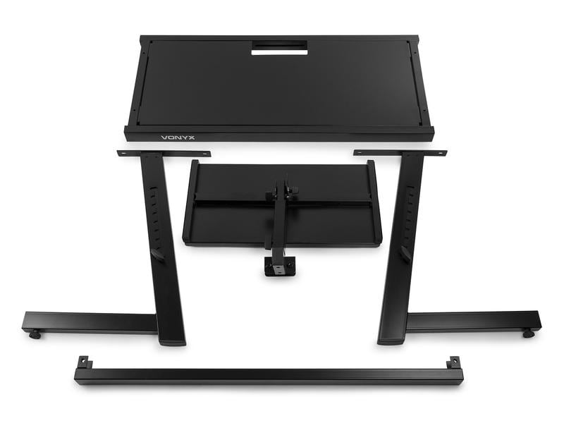 Vonyx Mobiler DJ Stand DB10 Mobiler DJ Tisch mit Laptop Halter