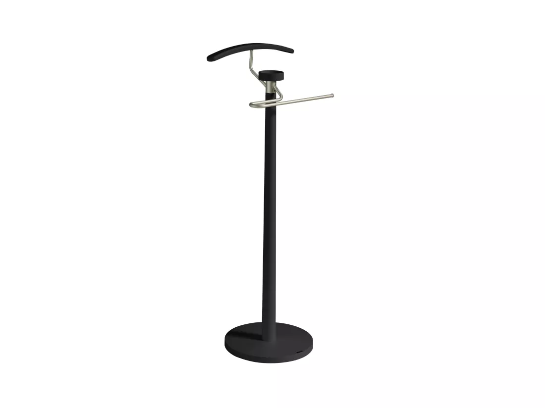 Valet de nuit - H112cm x L46cm x P34cm - hêtre massif noir - Bold