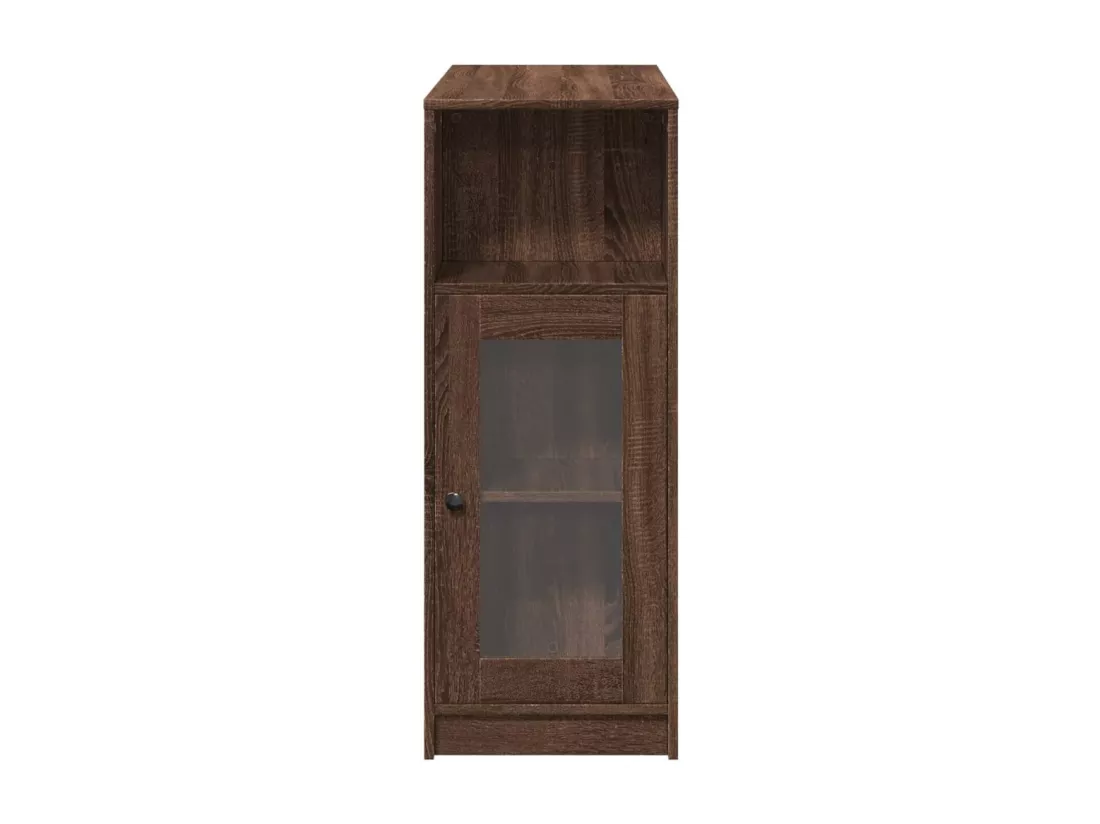 Table de bar avec étagères chêne marron bois d'ingénierie