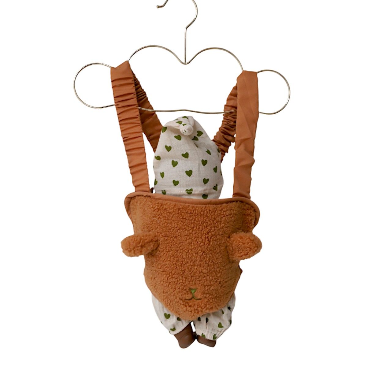 Porte poupée fausse fourrure - Bébé highland Frisette
