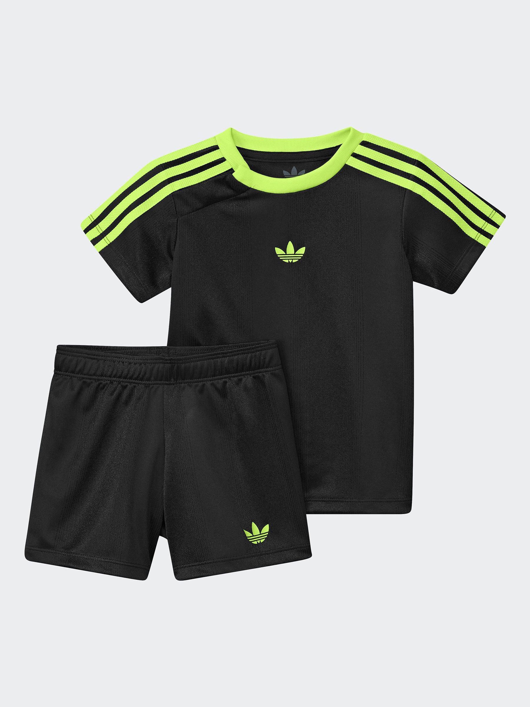 Zwart - adidas Originals - Set van T-shirt en short voor kinderen