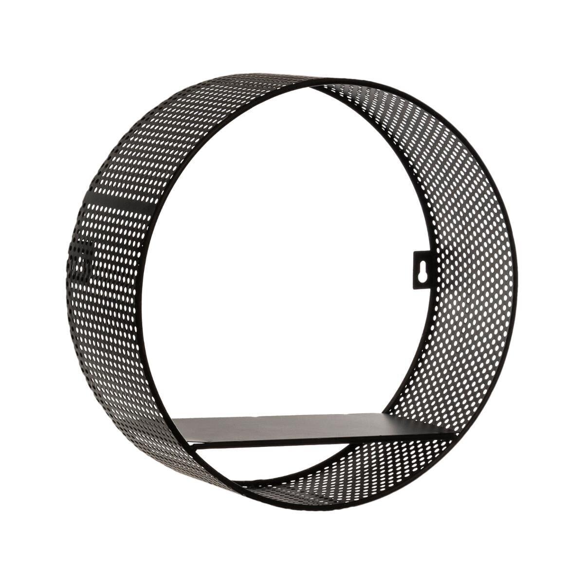ETAGERE MURALE METAL PERFOREE ROND D.30X30X10CM