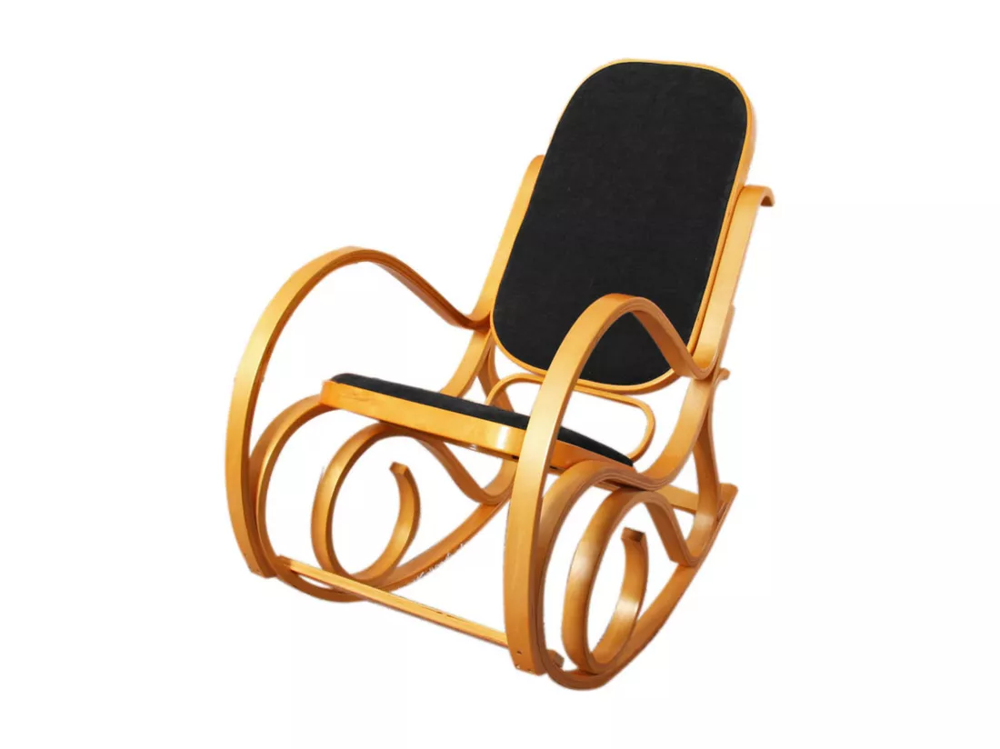 Fauteuil à bascule rocking beige 55 x 96 x 90 cm FAB04044