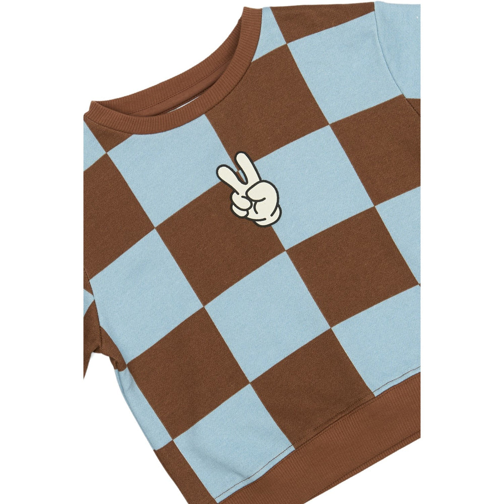 Køb THE NEW Siblings Toffee Check TNSTPaulie OS Sweatshirt