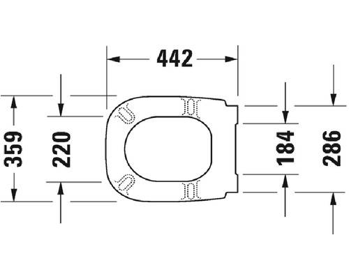 DURAVIT toiletzitting D-Code wit met softclose mechanisme 0067390000