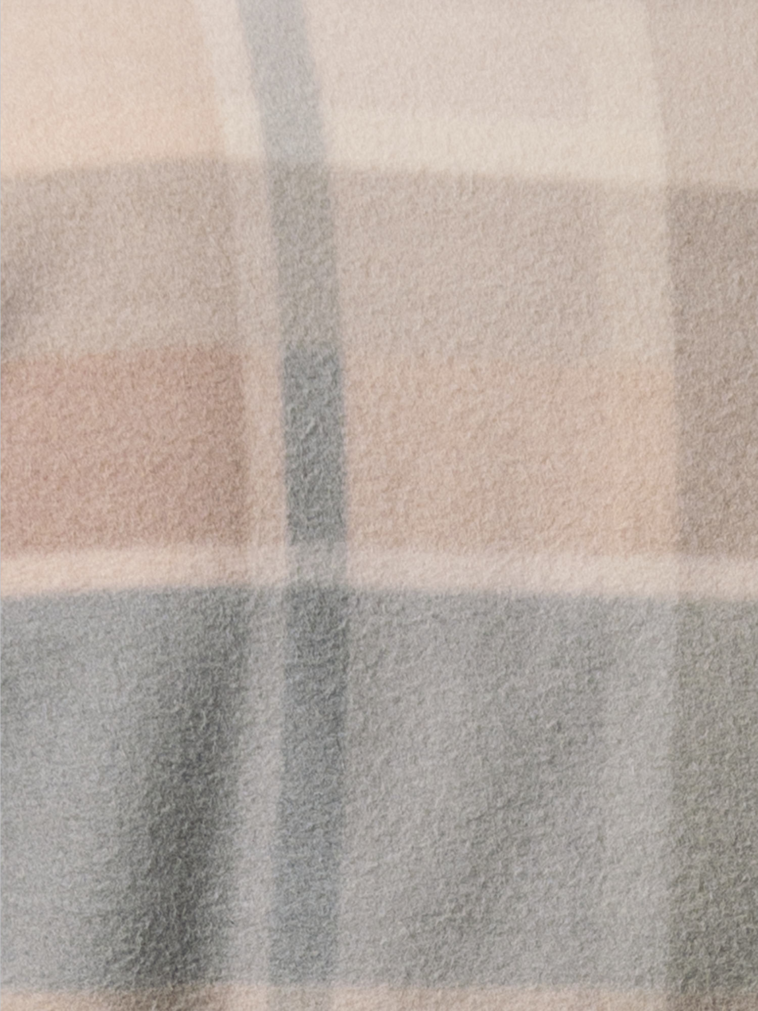 Fleece-Mütze mit Karo-Muster Taupe