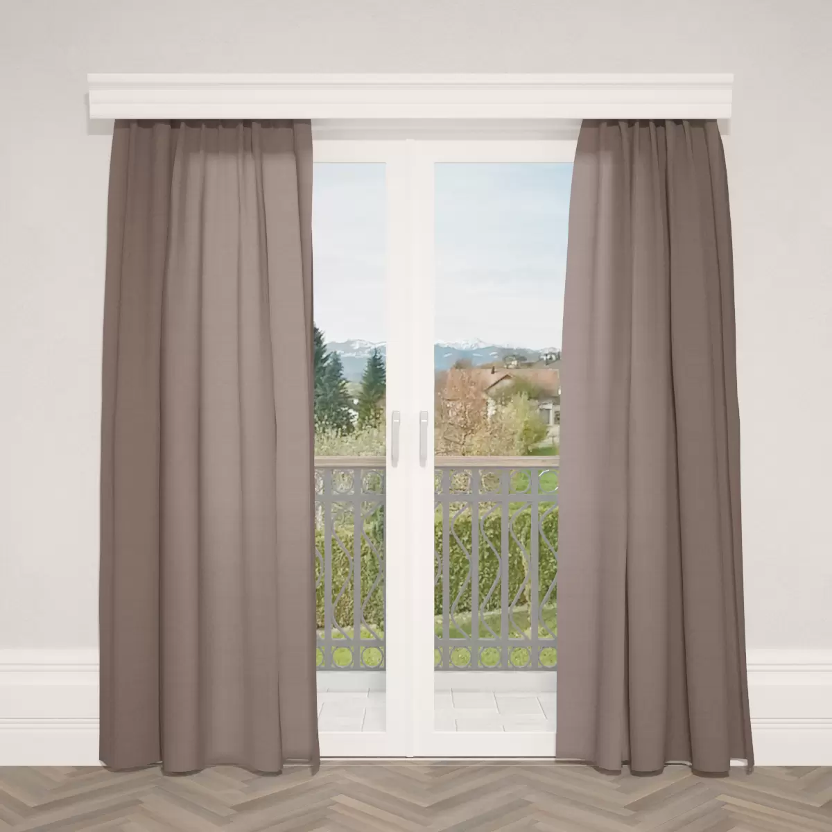 Nachtvorhang Aspect Linen haselnuss