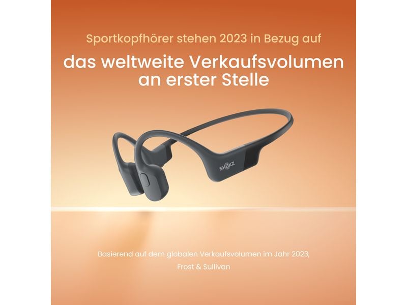 Shokz Bone Conduction Kopfhörer OpenRun USB-C Schwarz Knochenschall-Sport-Kopfhörer