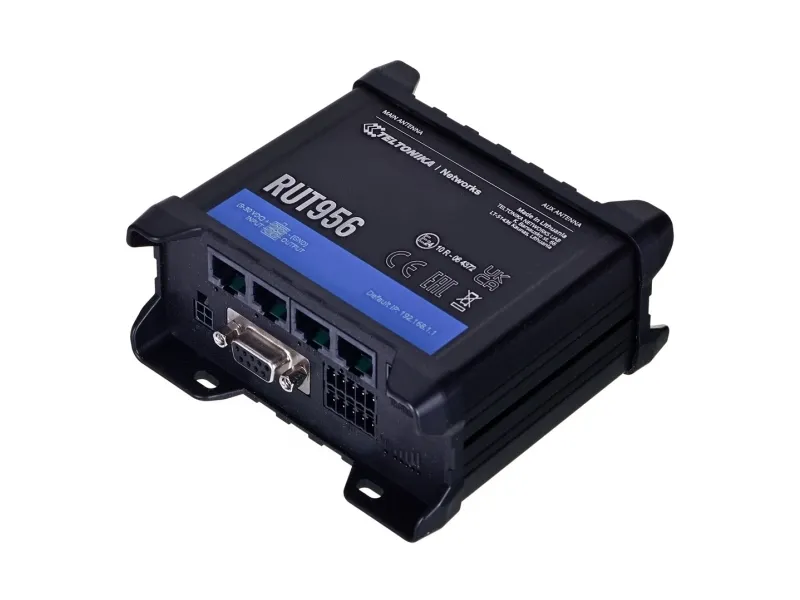 Teltonika RUT956 - Trådløs router - WWAN - 3-ports-switch - Wi-Fi - 2,4 GHz - 3G, 4G, 2G - DIN monterbar på skinne