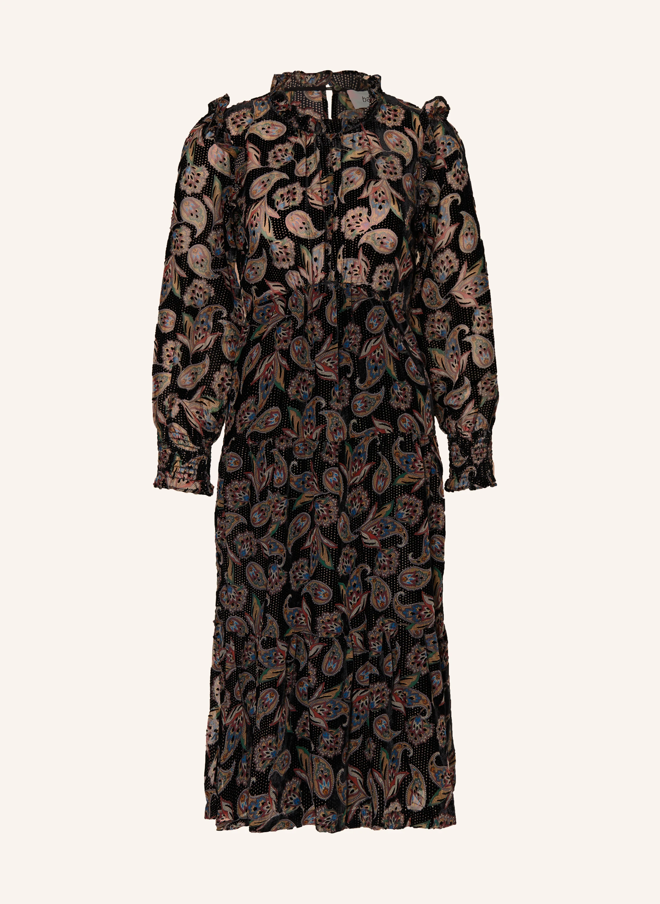 ba&sh Samtkleid ROANE mit Rüschen
