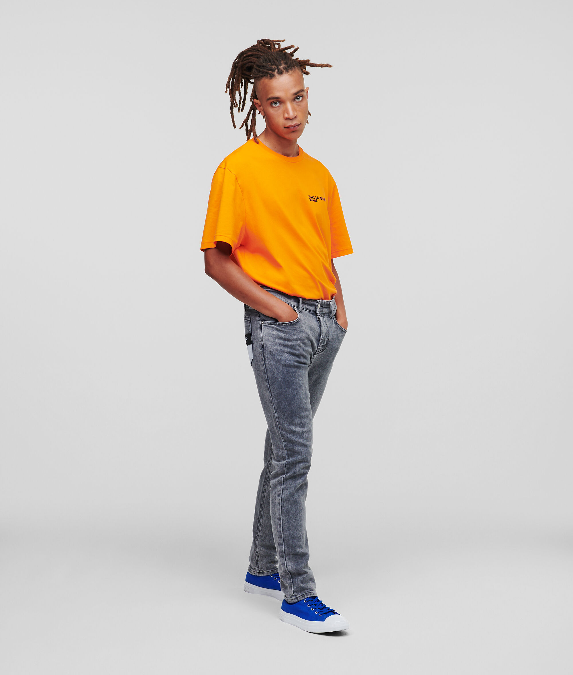 JEAN SLIM AVEC LOGO KLJ PAINT
