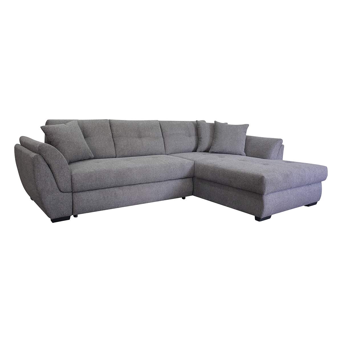 Ecksofa Berisso 121 x 215 Graubraun