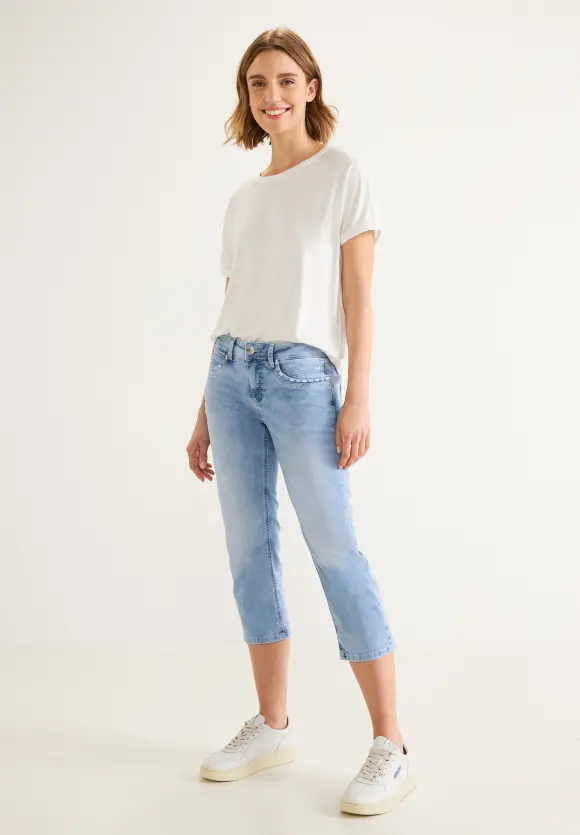 Casual Fit Jeans mit Stretch - super light indigo wash