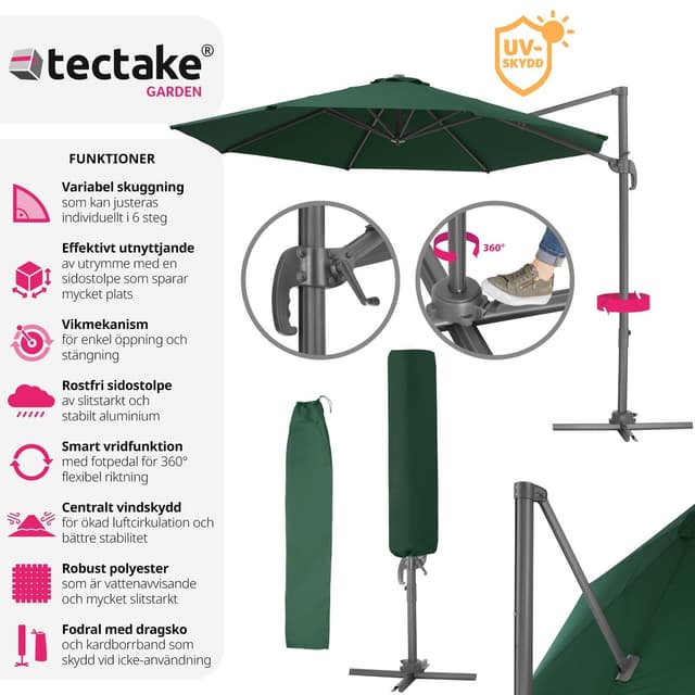 Parasol Daria med overtræk 300cm