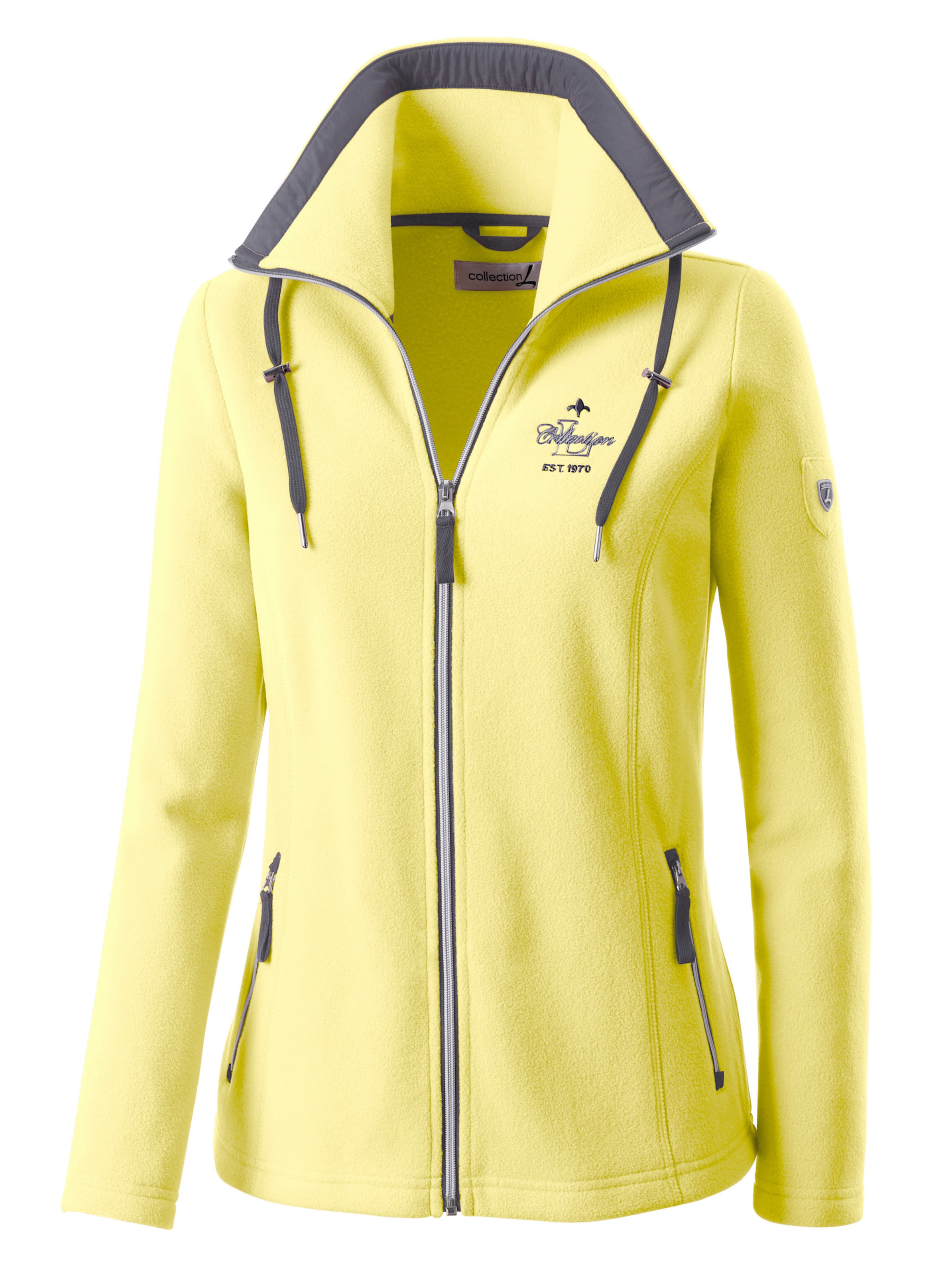 Fleecejacke in zitrone