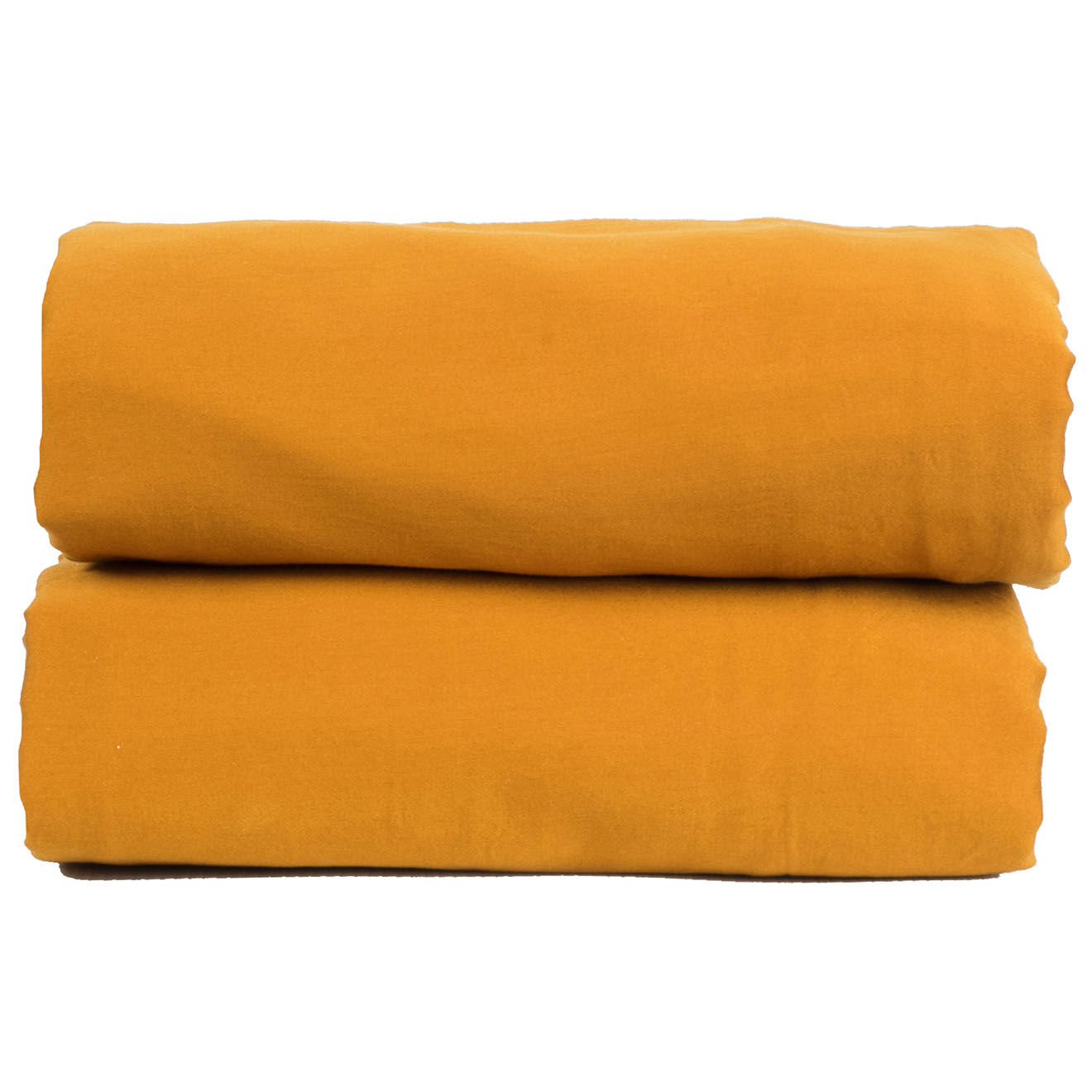 Febronie Home Drap housse 100% Satin de Coton Julia safran