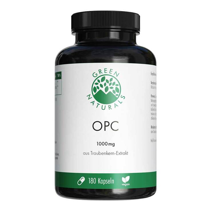 Green Naturals OPC 1000mg aus Traubenkern-Extr.Kps, 180 St