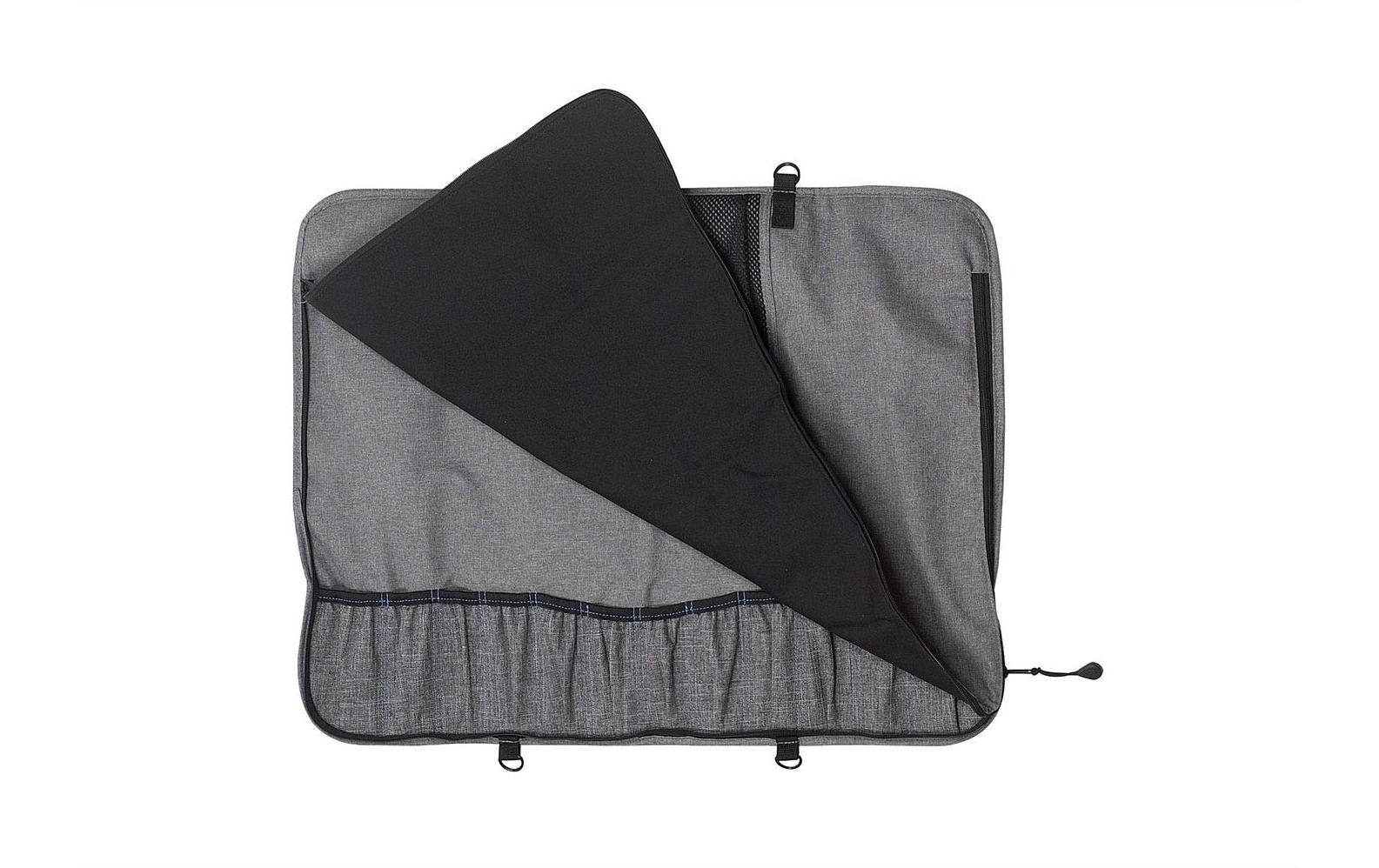 Messertasche 50 cm x 18 cm x 4 cm, GrauGepäck mit 12 Messertaschen