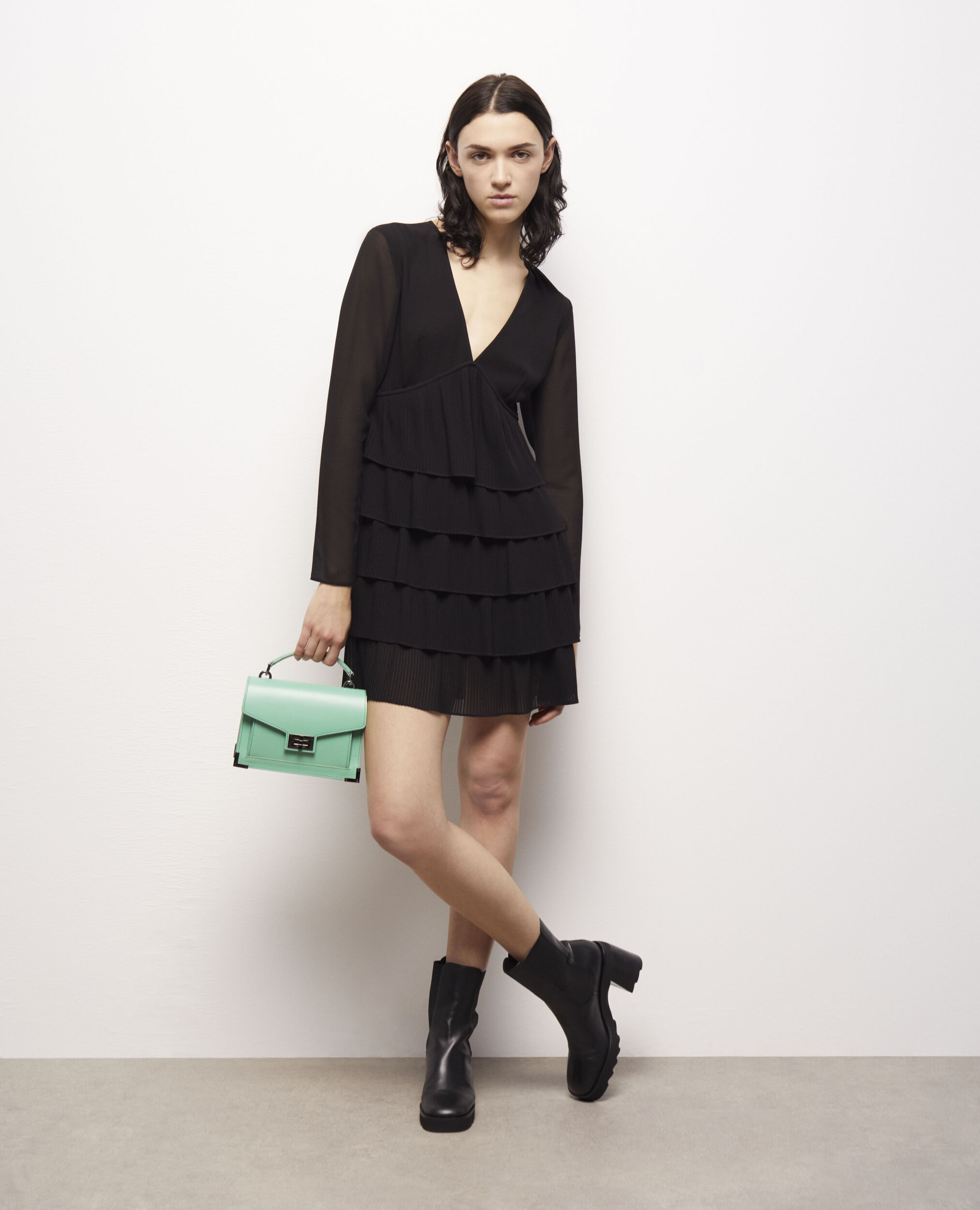 Sac Emily small en cuir vert