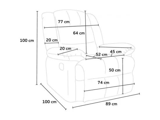 Fauteuil inclinable repose-pieds et roues en tissu design Centauro