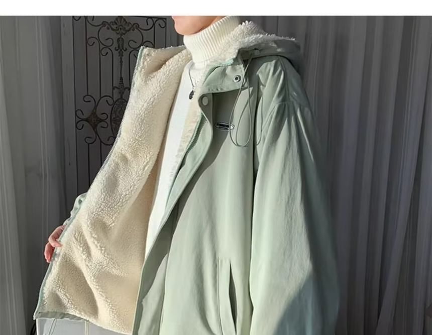 Nikoflin - Fleece gevoerde capuchonjas met rits