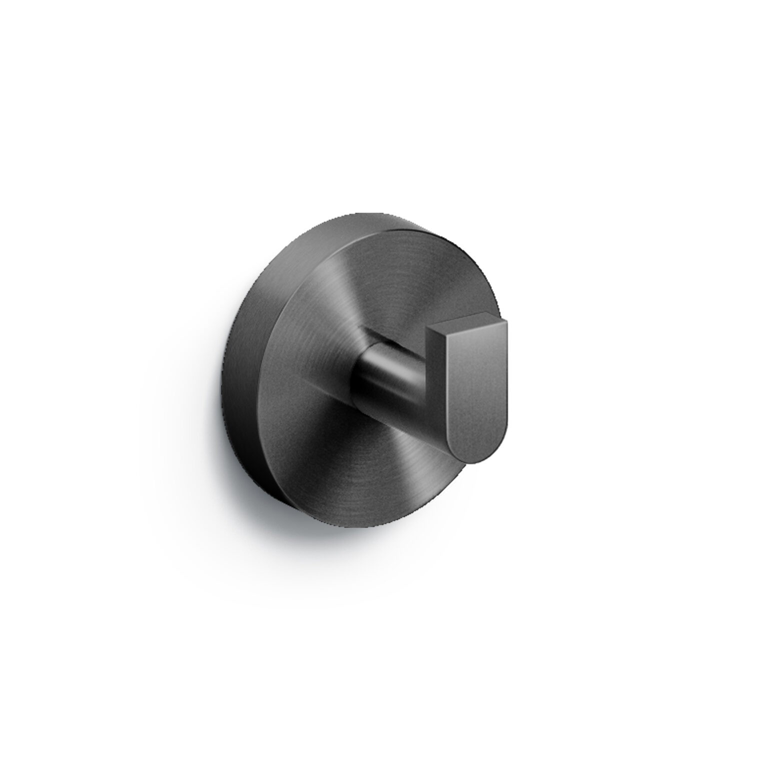 Clou Flat handdoekhaakjes gunmetal geborsteld PVD - set van 2