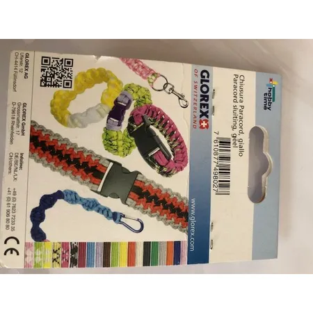 Glorex 64000241 - Paracord Kunststoff-Verschluss, Gelb, 20 mm, 5er Packung
