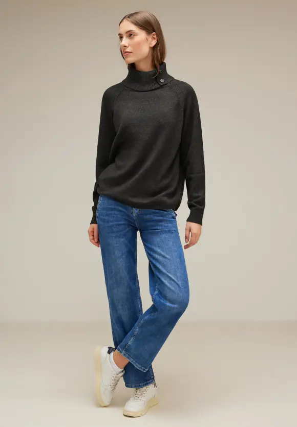 Pullover mit Rollkragen - anthracite melange