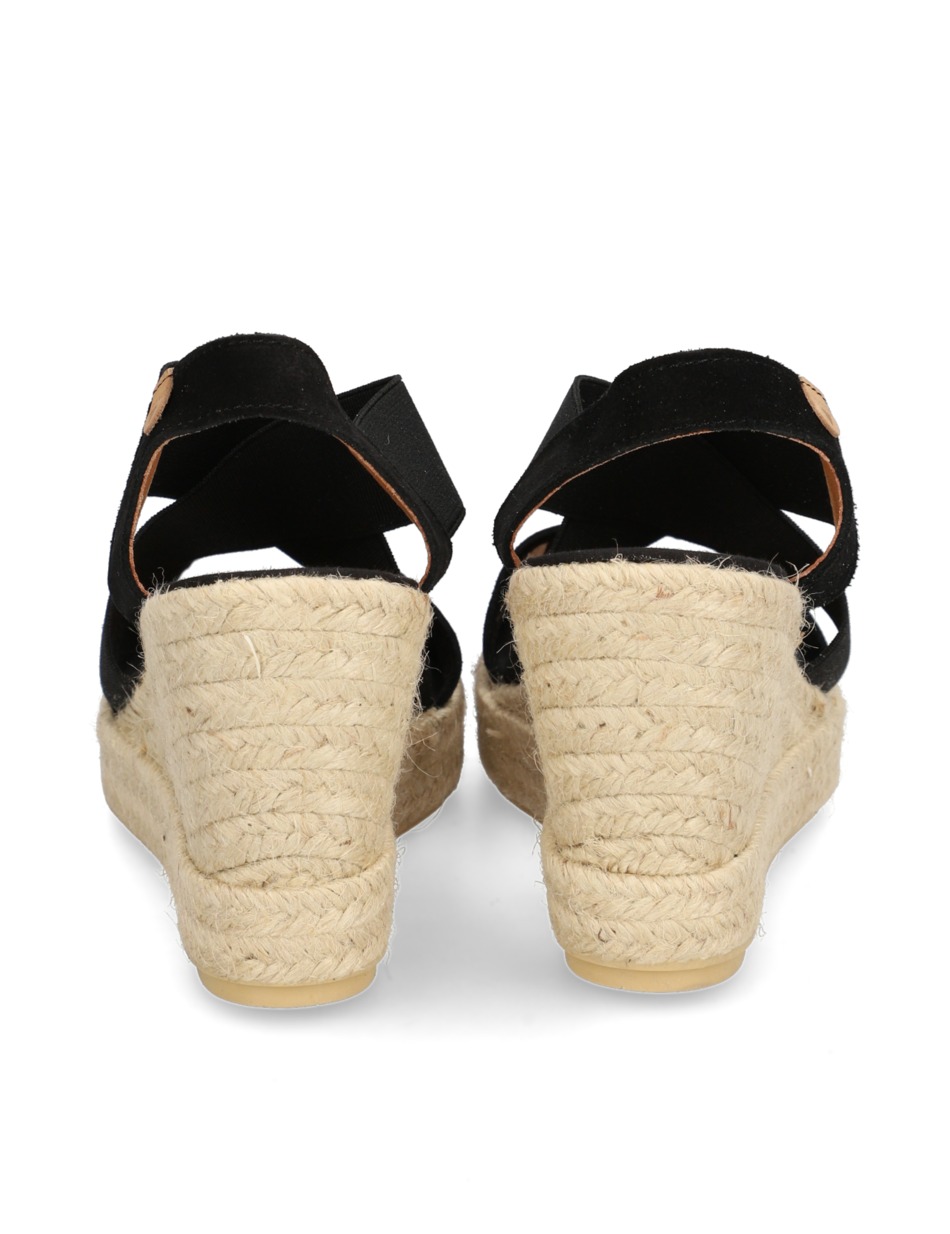 Veloursleder Keilsandale