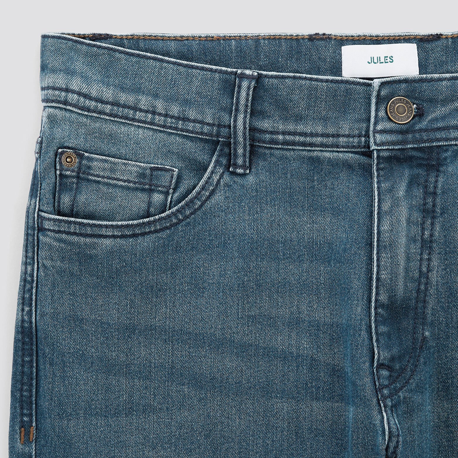 Jean straight en coton et polyester recyclés water Bleu