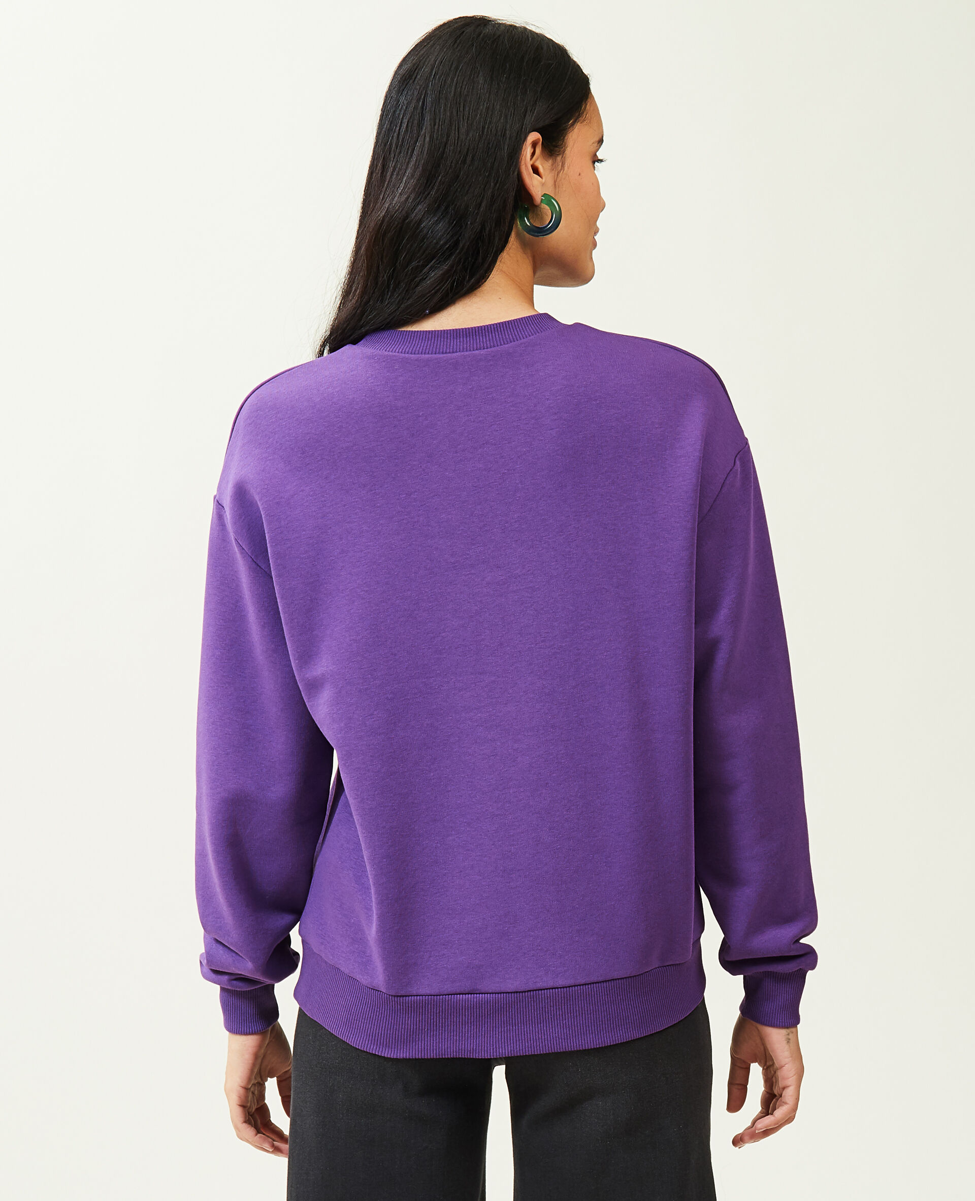 Sweat col rond - Violet