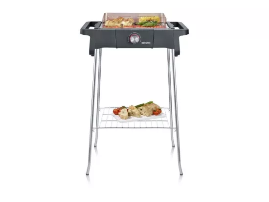 PG8124 Barbecue sur pieds 2500W Style Evo S - 0° a 350° en 10mn - Bac a eau réducteur de fumée et d'odeurs - Pare-ve
