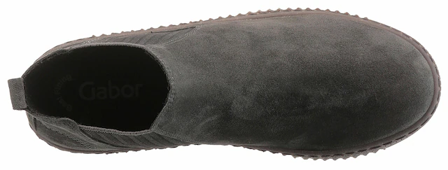 Gabor  , Plateau, Stiefelette, Schlupfschuh mit dezenten Kontrastnähten