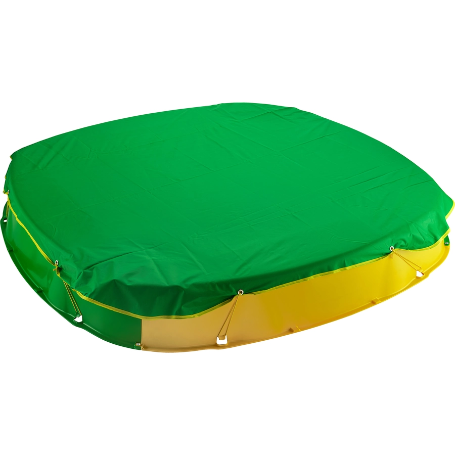 Twipsolino Sandkasten mit Abdeckplane outdoor grün  gelb