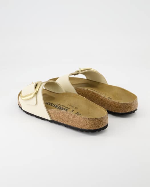 Birkenstock Madrid Big Buckle Pantoletten in Beige